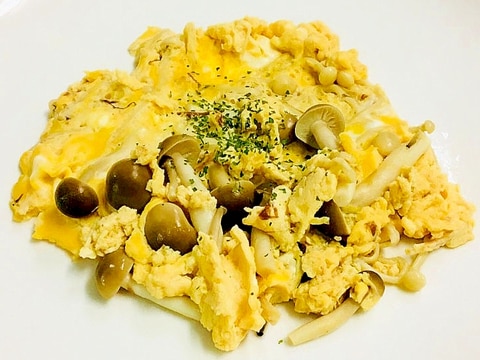 きのこの卵とじ